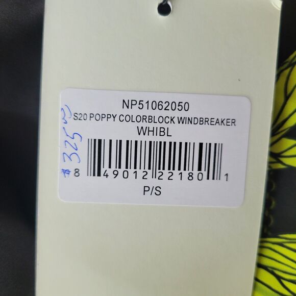 Pam & Gela Jacket P/S Black Yellow Floral Poppy Color Block Windbreaker - Picture 4 of 8